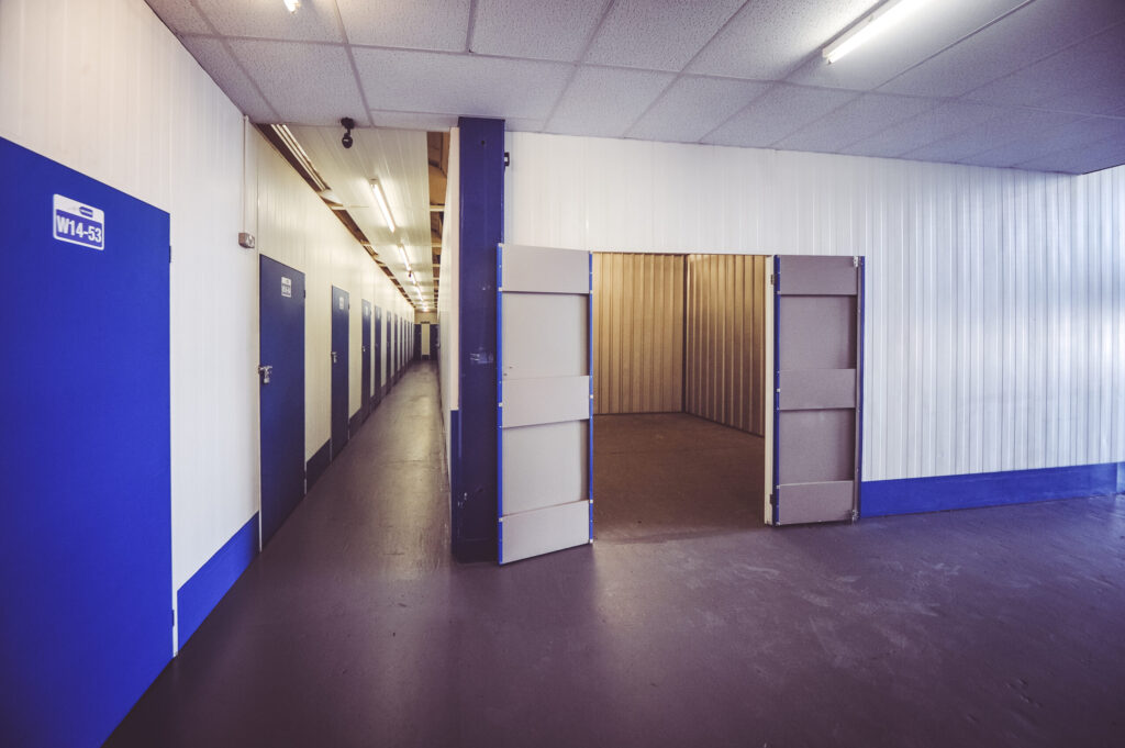 Image shows our storage area, with storage lockers