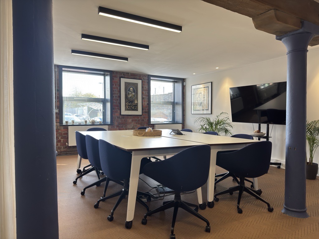 Coronation meeting room, boardroom style for up to 10 people